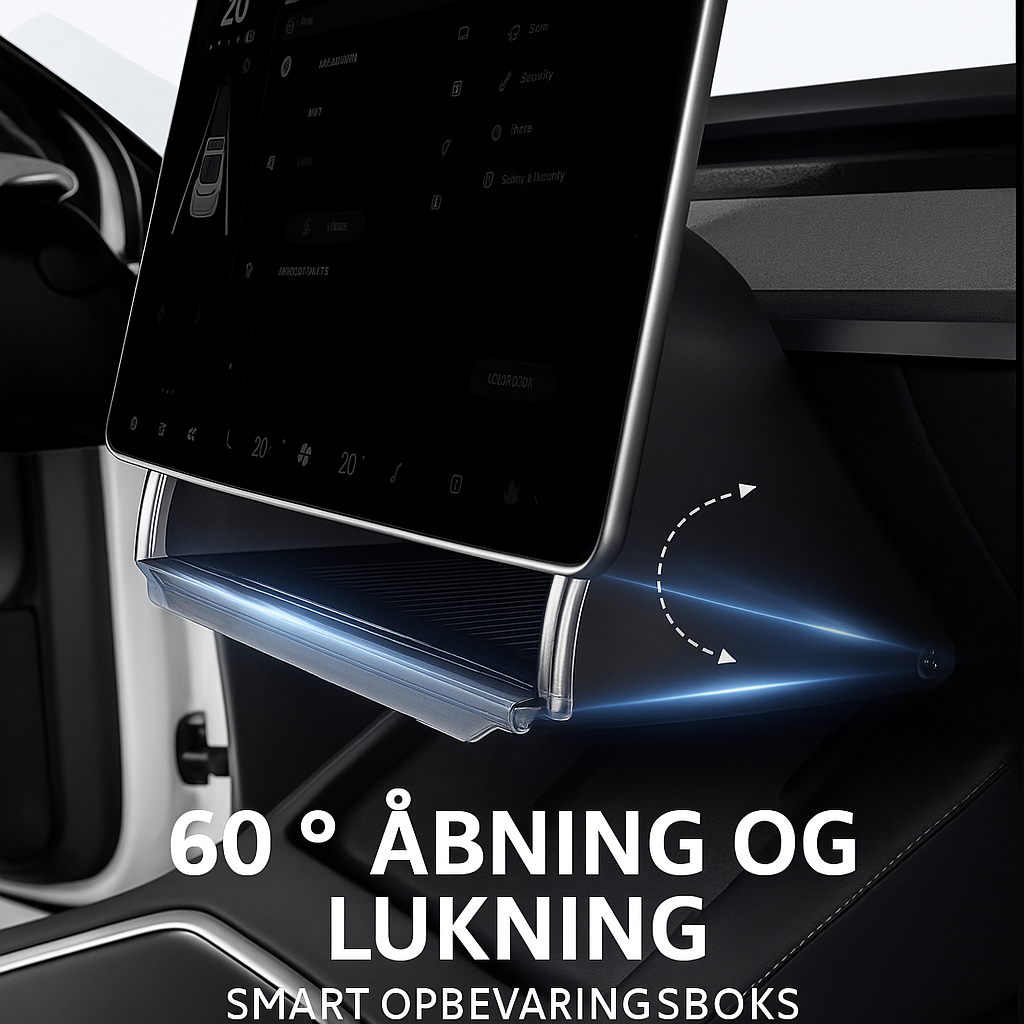 Opbevaringsboks under Skærmen – Tesla Model Y