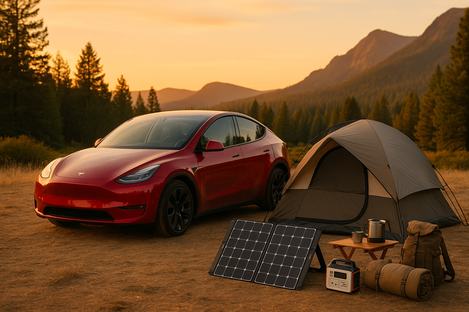 🏕️ Camping i Tesla – Den ultimative guide til komfort, frihed og eventyr
