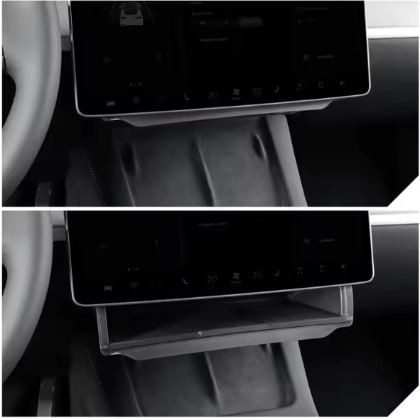 Opbevaringsboks under Skærmen – Tesla Model Y